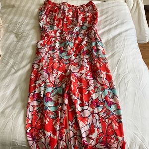 Strapless pants romper set